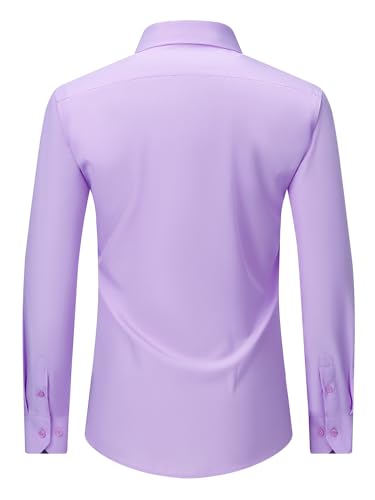 Men's Slim Fit Long Sleeve Dress Shirt, Wrinkle Free & Breathable Business Shirt, Tall Sizes, Multiple Colors3