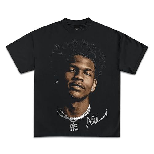 Pop Culture Vintage Graphic T-Shirt Collection | Rap Basketball Streetwear Hip-Hop Y2K | Premium Quality Heavyweight Shirt (US, Alpha, Large, Regular, Regular, Edwards/Black)