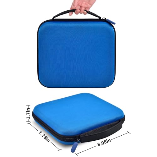 Image of GWCASE Hard Carrying Case for Glocusent for Vekkia LED Neck Reading Lights | Shock-Resistant EVA Shell, Mesh Pocket for Cable, Keep Small Gear Neat for Bedtime Reading, Crochet, Travel, Blue, Box Only