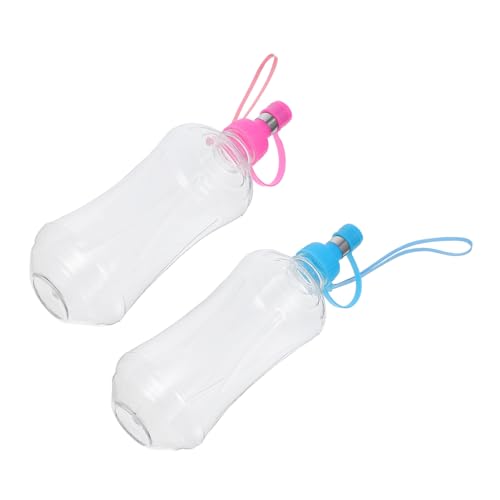 SEWOART Botellas De Agua para Perros y Gatos 2PCS Contenedores Portátiles De 500ML para Viajes y Paseos Al Aire Libre con Gancho y