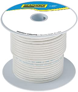 SEACHOICE Tinned Copper Marine Wire (Color: White, Size: 100', Option: 10 awg)