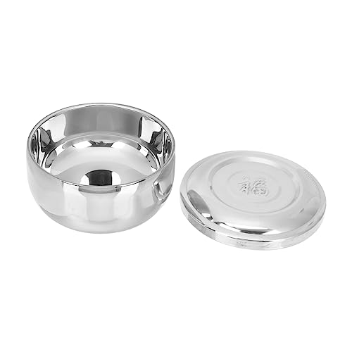 Cabilock Stainless Steel Double Layer Rice Bowl Versatile Food Storage Dish for Soup Salad Grains and Pasta Lightweight and Kitchen Essential for Home Use