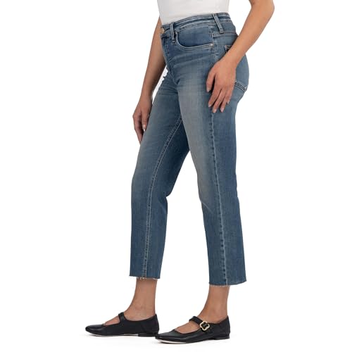 KUT from the Kloth Women's Petite Rachael High-Rise Fab Ab Mom Raw Hem in Braveness2