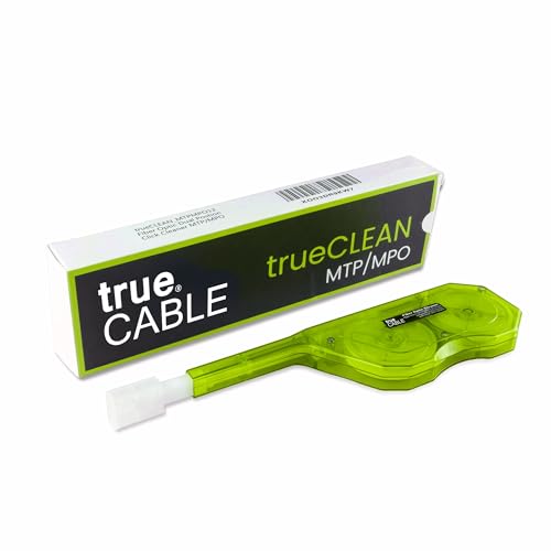 TRUE CABLE Fiber Optic Dual Position Pen Click Cleaner MTP/MPO 500+ Cleans PC/UPC/APC Connector Ferrules 8/12/24 Fiber Pinned/Unpinned (Male/Female) 1 pc
