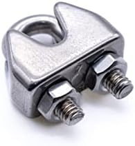 Stainless steel wire rope clamp grip bulldog clip marine grade A4 316 (2mm - 1000pcs)