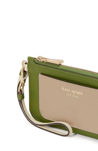 kate spade new york Ava Pebbled Leather Coin Card Case Wristlet, Colorblocked Jungle Vine Multi3