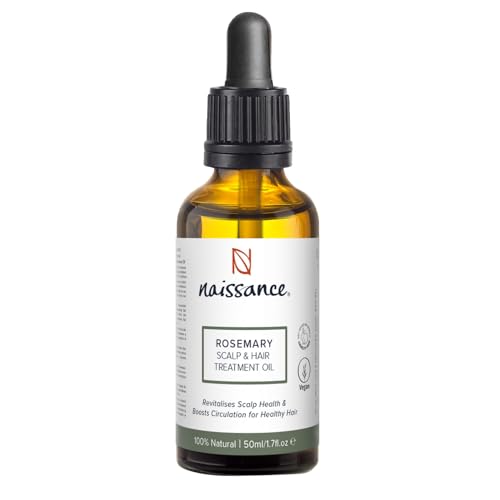 Naissance Rosmarin Haaröl und Kopfhautöl 50ml - Rosmarinöl Haare mit Jojobaöl, Mandelöl, Arganöl und Ätherische Öl - Unterstützt gesundes Haarwachstum