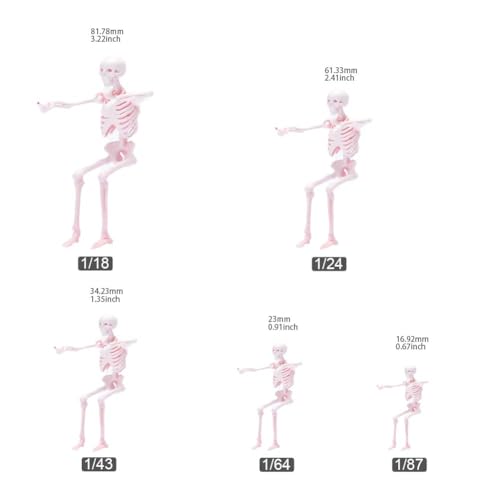 Figura esqueleto tocando guitarra 1/24 1/18 1/43 1/64 1/87 miniatura 2