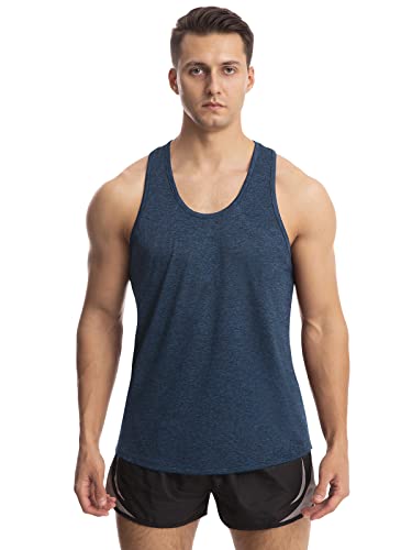 Vislivin Workout Tank Tops for Men Quick Dry Y-Back Tanks Bodybuilding Sleeveless Shirts-4 Packs2