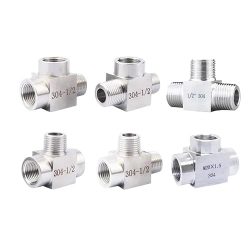 Divisor de tubería de acero inoxidable de 3 vías con rosca BSP y NPT 3