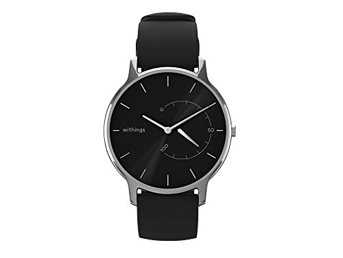 Preisvergleich Produktbild Withings Move Timeless Chic, Fitnessuhr, Silikonarmband, schwarz / silber