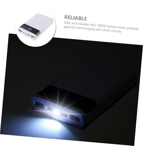 Chargeur de batterie 18650 rapide boîtier nomade double USB noir - 3
