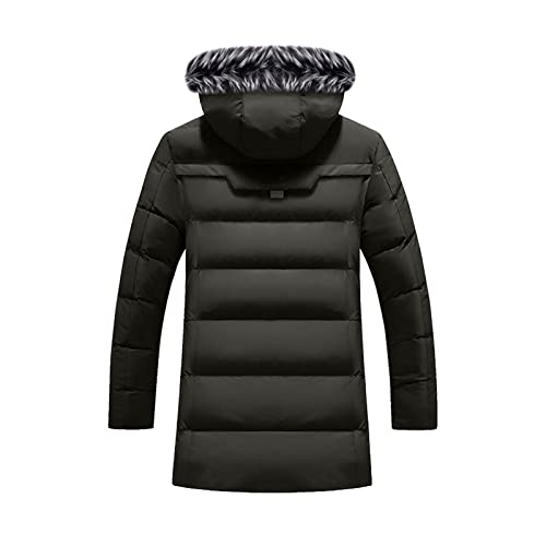 Herenjas met lange mouwen, herfst & winter, capuchon met kleurkraag, heren winterjas kort - Image 5