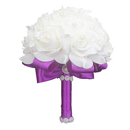 Preisvergleich Produktbild GRZY Hochzeit liefert, Hochzeit Bouquet Perlen, halten Blumen, Hochzeit Fotografie, Hochzeit Requisiten, Hochzeit - lila