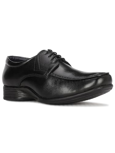 Image of Bata Men BOSS-Crude Black Formal Shoes