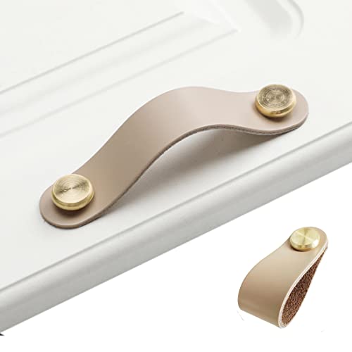 BOOLSFMAM Möbelgriff Ledergriff Möbel ,Zwei Modi Knopf Schrankgriff Möbelknöpfe Schubladen Schrank Griffe Ziehgriff Zubehör für Küchenschränke Schränke Cover