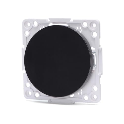 Switch - 1 way piece and 1 key, black, ideal for light control in residential or commercial electrical applications.
