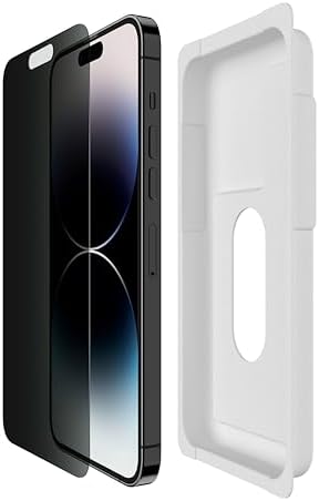 【Apple公認】iPhone 16 覗き見防止 ガラスフィルム 0.29mm超薄型 ガイド付き指紋防止 飛散防止 アイフォン16 保護フィルム スクラッチ防止 OVA167fq