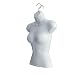 Only Hangers Female Torso Body Mannequin Form (Waist Long) Great for Small and Medium Sizes, White Finish