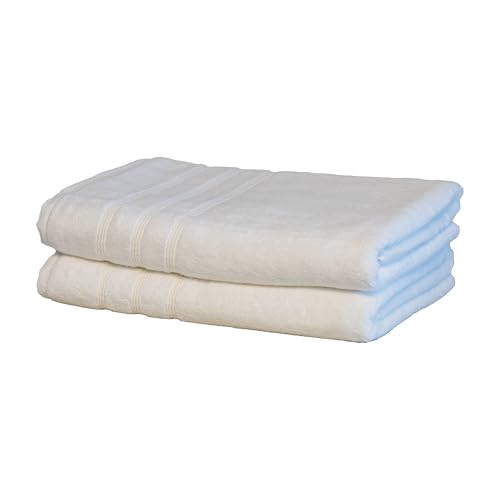 Mosobam Juego de 2 toallas de baño turcas de lujo de 700 g/m², viscosa de bambú y algodón peinado turco del Egeo