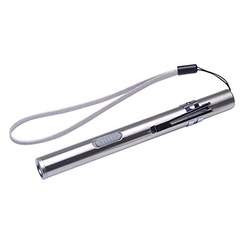 Uonlytech mini lanterna de LED USB recarregável bolso de aço inoxidável lanterna elétrica de alta lu