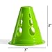 Famgee 3 Inch Plastic Windproof Slalom Cones Inline Roller Skating Cones Pile Cup Obstacle Roadblocks Traffic Road Cones Set for Skate Practice Soccer Sport Agility Training with Holes 5 Colors 20 Pcs