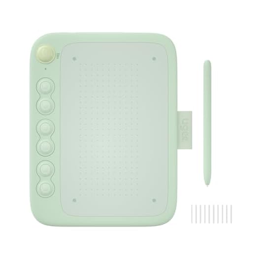 UGEE Mesa Digitalizadora Q6 Para Telefone Android, 6,5x4 Polegadas Tablet Gráfico com 6 Teclas Para Mac/Windows/Chrome (Verde)