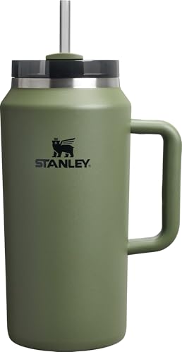 STANLEY Quencher H2.0 Tumbler with Handle & Straw 64 oz | Flowstate 3-Position Lid | Large Capacity for Travel & Sports | Insulated Stainless Steel Cup | BPA-Free | Dried Pine