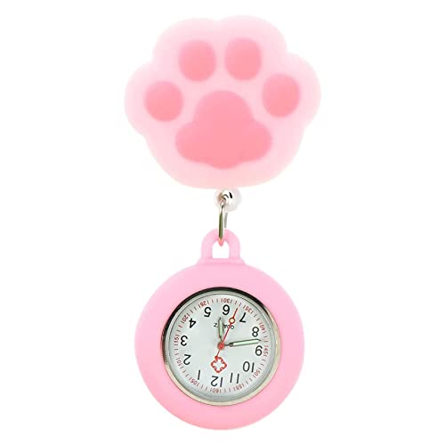 Relojes de pulsera para enfermeras – Reloj de bolsillo digital para enfermera | Reloj de solapa para enfermeras médicos relojes de enfermera colgantes con clip de silicona estetoscopio reloj