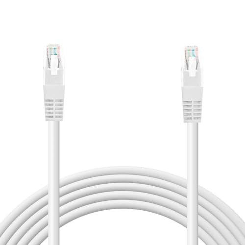 OcioDual Cable Ethernet Cat.6 de 3m Cable de Red UTP AWG24 Blanco 1Gbps 250MHz con Conector RJ45, Compatible con PC PS5 PS4 XBOX X/S TV BOX ROUTER Servidor NAS