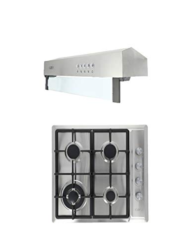 COMBO Parrilla 60 cm Acero Inoxidable y Campana Slim Acero Inox 75 Cm