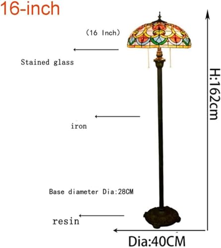 Lámpara de pie elegante de vidrieras retro para un hogar acogedor 4