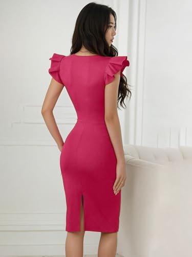 Image of KOTTY Women's Bodycon Solid Midi Dress