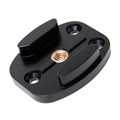 GLIDER GoPro 用 アクセサリー 三脚ねじ(1/4スレッド)用 ベースマウント 黒 アルミ ベースマウント DJI Osmo Pocket3 Action5pro Insta360 AKASO GLD5414GO79