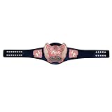 Octal Sports - World Greatest Mom Wrestling Championship Belt - 2mm Gold Coated Zinc Metal with Real Leather Strap (Black)