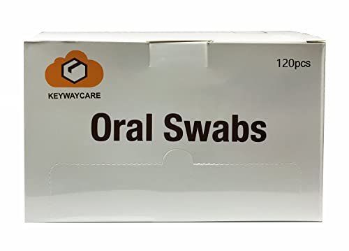 Oral Swabs Disposable 120 Pcs Sponge Mouth Swabsticks Violet Purple Orange