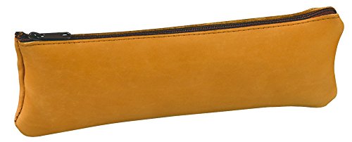 Oxford Trousse Scolaire Plate 21x7cm à Fermeture Eclair Cuir Naturel Beige thumbnail