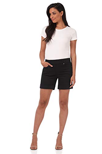 Rekucci Secret Figure Denim Women's 6 inch Pull-On Chic Cuffed Jean Short