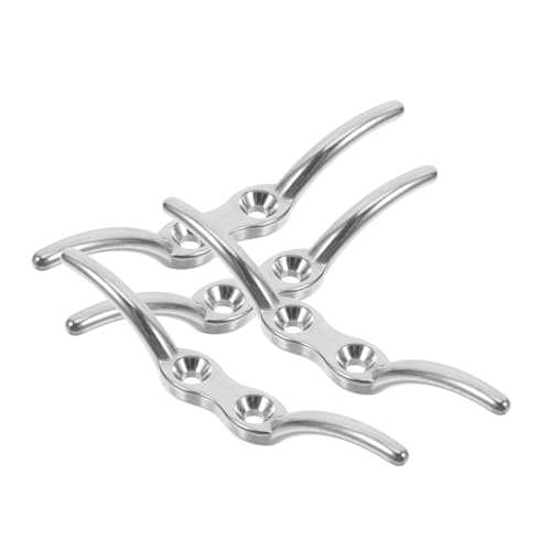 MAGICLULU 4 Pièces Taquets Métalliques pour Cordons De Rideaux Acier Inoxydable Organisateur De Cordons pour Stores Crochet De Fixation Facile à Installer Et Compatible avec Stores Vénitiens