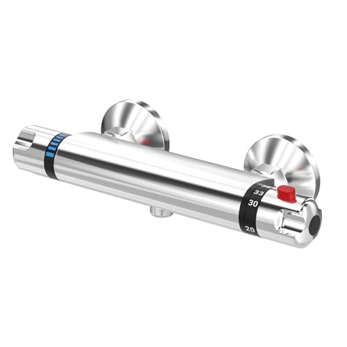 Round Wall Mounted Thermostatic Shower Mixer Valve, Chrome