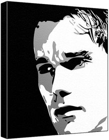 Ethan Hawke (100% Original Painting. Not A Print ) Acrylic Paint On Deep Framed Canvas (60 x 50 x 1.8 cm) 3-Colour Black/Grey/White-image-2