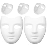 NUOBESTY 5Pcs DIY Full Face Masks Blank Paper Paintable White Masquerade Mask for Mardi Gras,Masquerade, Cosplay