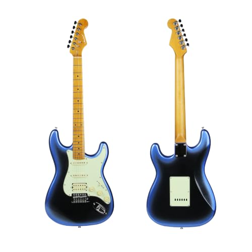 Image of Vault Artisan ST Stratocaster Style Electric Guitar with Premium Alnico V Pickups - Roasted Maple Neck & Fretboard /Metallic Blue Burst