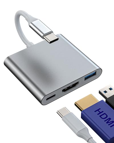 USB C auf HDMI USB Adapter(3 In 1)Type-c Charging Kabel USB-A OTG 3.0 4k Digital Displayport DP AV Hub für iPad Android Splitter 60hz Hochauflösender für Apple iPhone 15pro Max Kompatibel für Samsung