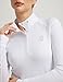 FitsT4 Sports Womens Equestrian Show Shirts UPF50 Long Sleeve Performance Horse Riding Tops with Cooling Mesh Panels White M