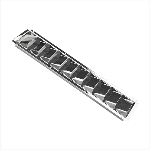 MARINE CITY 304 Grade Polished Finish Stainless Steel 10 Slots Louvered Vent 20-13/16 × 4-7/16 × 1-1/2 Inches for Boats – Marines – Ships (Pack of 1)
