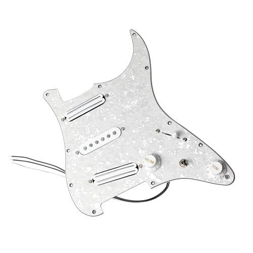 Micro Pickguard SSS Alnico 5 pour guitare électrique couleur Wh Pearl 4ply