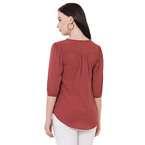 Image of GO-4 IT Women's Top with Cutwork Embroidery in Neck