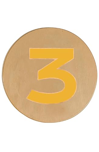 Image of Little Partners Step 'N Learn Wood Stepping Stones for Kids Indoor Play Learn 'N Balance Set (Numbers)