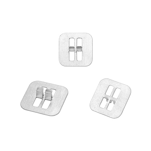 Clips base cuadrada para mechas de vela Larcele 50 piezas miniatura 3